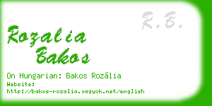 rozalia bakos business card